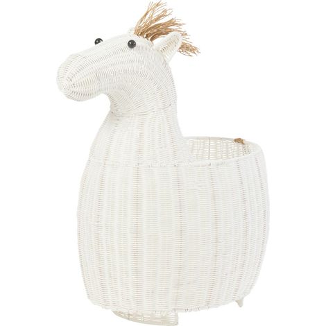 Panier de Rangement Enfant "Cheval" 79cm Blanc