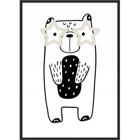 Bildposter im Rahmen, A4 cm, Teddybär, PD239 (1/5)