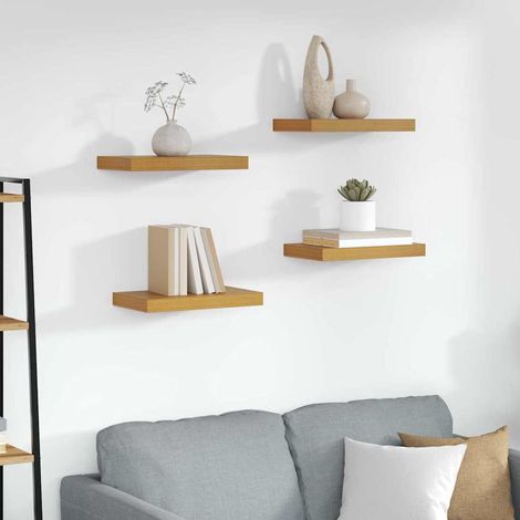 Wandregal 4 pcs Beige 40 x 23,5 x 4 cm Holzwerkstoff