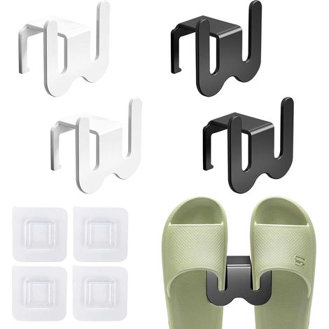 Confezione da 4 scarpiere da parete, mensola per scarpe, scarpiera, scarpiera sospesa, organizer per scarpe sospeso, salvaspazio, scarpiera (1/5)