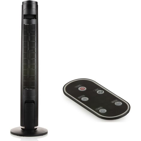 Säulenventilator mit Timer + Fernbedienung, 3 Stufen, schwenkbar, 45 Watt