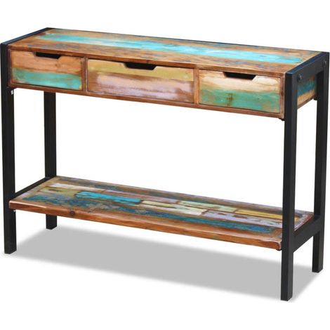 Aparador mueble consola mueble de almacenaje con 3 cajones madera maciza recuperada 4402007