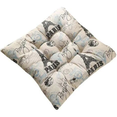 Set di 2 cuscini per sedie, quadrati/rotondi, spessi, imbottiti, decorativi, ideali per sedie da giardino, da cucina o da sala da pranzo, per uso interno ed esterno.