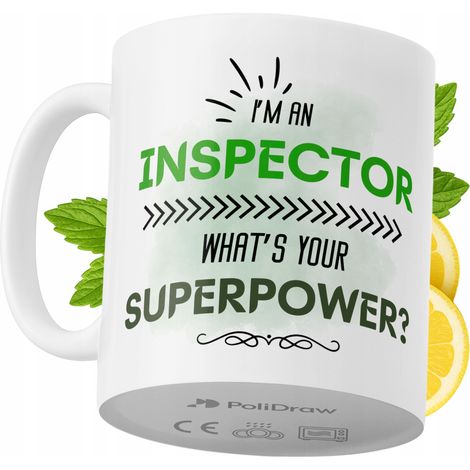 Lustige Tasse für Inspektoren – Kaffee- oder Teetasse mit witzigem Textdesign – Ideal für Geburtstage, Namenstage, Feiertage und besondere Anlässe. Hochwertige Tasse für Zuhause, Büro und Arbeit. Farb