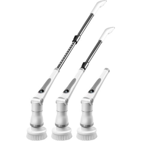Brosse de nettoyage électrique multifonctionnelle avec tête de brosse en plastique résistant. Nettoyage et élimination efficaces des taches. Convient aux surfaces vitrées de la cuisine et de la salle  (1/5)