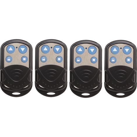 Lot de 4 télécommandes étanches 433 MHz pour ouvre-portes de garage, avec porte-clés, compatibles avec les portes et portails électriques. (1/5)