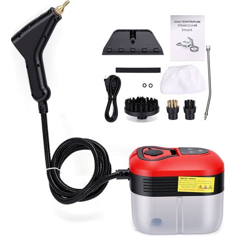 Nettoyeur vapeur portable 2500 W, appareil de nettoyage haute température et haute pression avec 6 niveaux réglables pour la cuisine, la salle de bain, les meubles et les voitures. Prise américaine 11 (1/5)