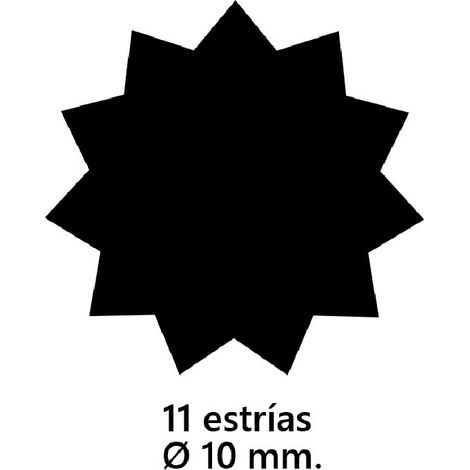 Adaptador "L" 11 Estrias Ø 10 mm Ref 555010