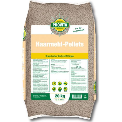 Beckmann Provita Haarmehl-Pellets 20 kg Stickstoffdünger Naturdünger Uni