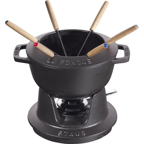 Set Fonduta Gourmet 18 cm Nero in Ghisa (1/4)