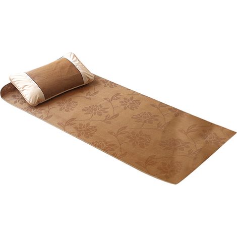 Drap-housse en rotin grille rafraîchissant été, ensemble de literie en jonc pour lit 90x195cm, couvre-lit frais (1/5)