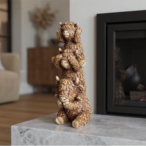 Hughie Highland Cow Stack Ornament (1/2)