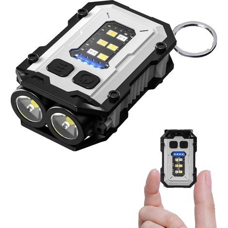 Mini lampe de poche EDC rechargeable 300 lumens – Lampe torche LED magnétique compacte avec clip de poche, légère et résistante à l'eau, idéale pour le camping, la randonnée, les situations (1/5)
