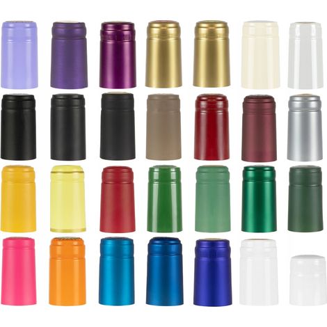 10 colores de tapas termorretráctiles para botellas de vino y licores