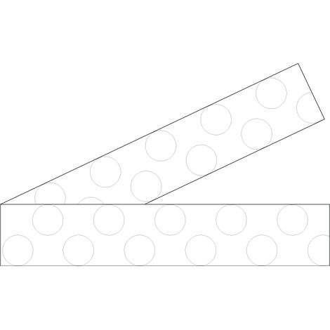 Lot 2 bandes 52mm x 1m - Double Ronds Blanc - 4640174 (1/2)