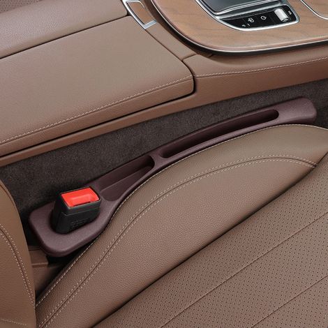 Autositz-Platzhalter-Organizer, Aufbewahrungsfach, Anti-Klapp-Füllung, universelles Autositz-Innenzubehör, 1 Paar, Braun