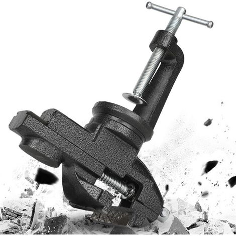 360° drehbarer Schraubstock mit 73 mm Öffnung, Werkbankschraubstock aus Stahlguss, 80 mm Backen, robuste Spannkraft, professionelles Spannwerkzeug, 1,81 kg (1/5)