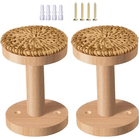 Embrasses décoratives pour rideaux - Style bohème , tissées à la main , 2 crochets en bois , chambre