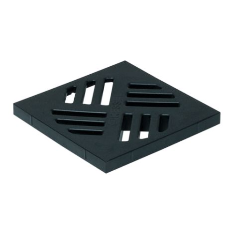 Quadratisches Verbundgitter für Duschabfluss 36501, 138 x 138 mm, schwarz (1/2)