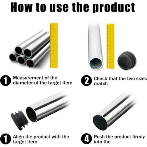Capuchons De Lattes - 22 mm - Pour Tubes Ronds Chaises Tables Étagères - Lot De 10 (1/4)