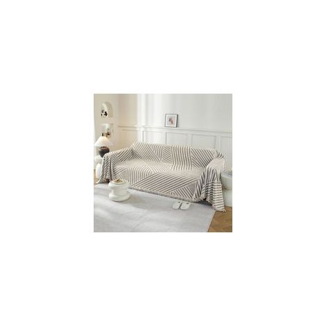 Housse De Canapé 3 Places, 180x340CM, Protection Sofa, Jete De Canape Grande Taille Épaisses, Housse Universelle Four Seasons, Décoration Intérieure, pour Le Salon, Kaki Line