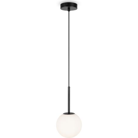 Suspension Maytoni Basic Form globe blanc noir Ø15 E14 (1/4)