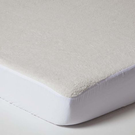 HOMESCAPES Protège matelas polaire pour lit bébé, 70 x 140 cm, Lot de 2