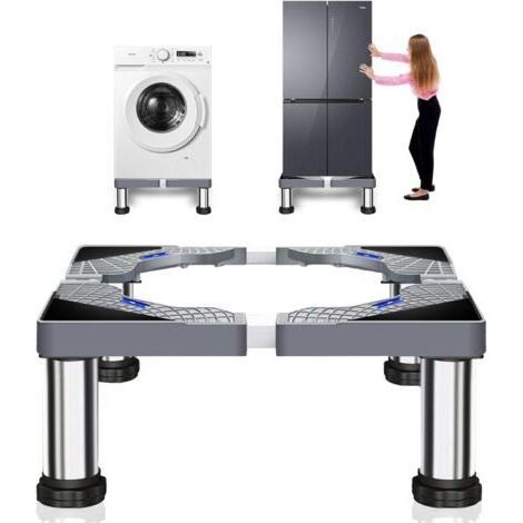 Support pour lave-linge, pied pour lave-linge, largeur réglable 40–60 cm, avec 4 pieds stables pour lave-linge, réfrigérateur, sèche-linge et congélateur, hauteur 23–26 cm (1/5)