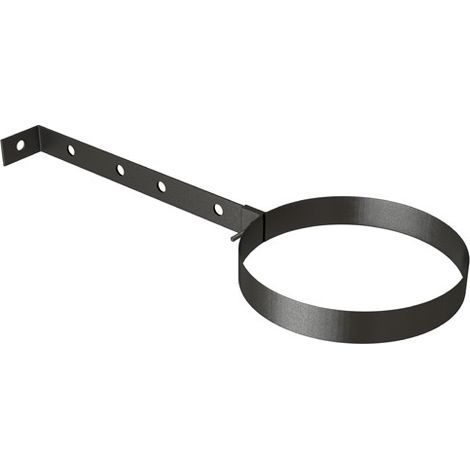 TEN – Collier pour fumisterie 80 mm en email noir mat – Finition élégante pour poêles à granulés – Durable et esthétique