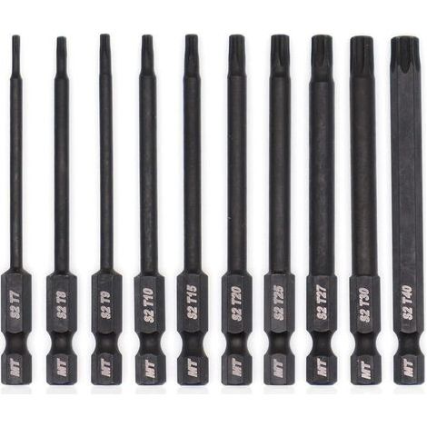 Pair Bit-Set für Schraubendreher, Bohrmaschinen und Schlagschrauber, temperaturbeständig, fortschrittliche Wärmebehandlung, Phosphatbeschichtung, 8 cm, 10-teilig
