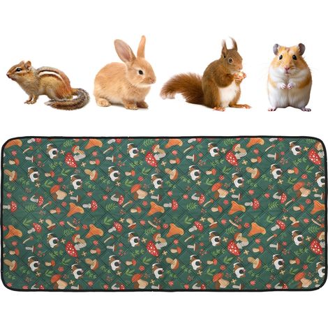Tapis pour Cochon d'Inde, 120 x 60 cm Lavables Absorbants Tapis pour Cochon d'Inde, Doublures de Cage de Cochon - MMCD-ZGL-04930