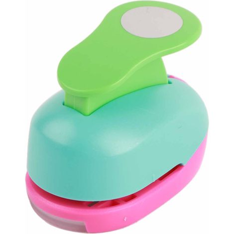 Estampilleuse à main ronde 25mm, design à levier unique, économie d'effort, utilisation simple, outil DIY pour enfants, embossage créatif. (1/5)
