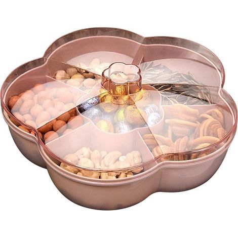 Kreative Box mit mehreren Fächern für Nüsse, mit Deckel, versiegelt und feuchtigkeitsbeständig. (1/4)