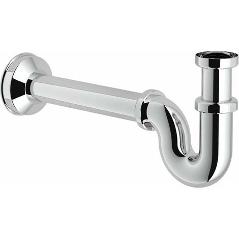Hansgrohe – Siphon tube pour bidet – Chrome – Raccord G 1 1/4' – Hauteur d'eau 50 mm – Distance au mur 275 mm – 55237000 (1/5)