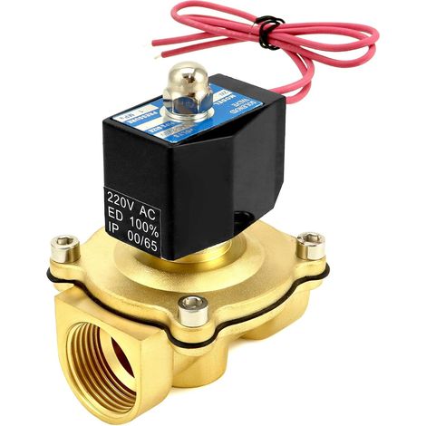 Electrovanne 220V, 1''G, laiton, pour gazole eau air, DN25 (1/5)