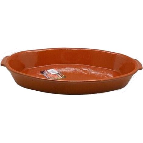 FUENTE OVAL BARRO ASAS 37x23 CM
