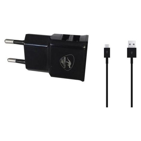 Caricabatterie da rete Mobility Lab + Cavo Micro USB Nero