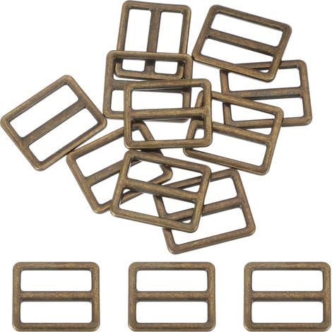 Boucle Métallique 25mm, 10 Pcs Boucle Coulissante en Alliage de Zinc pour Sangles de Sac, Ceinture, Collier, Harnais et Sac À Dos pour Chien, Cuivre (1/5)