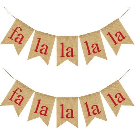 Guirlande décorative de Noël en lin, bannière en forme de queue d'aronde, articles de fête-200X18X0.5cm