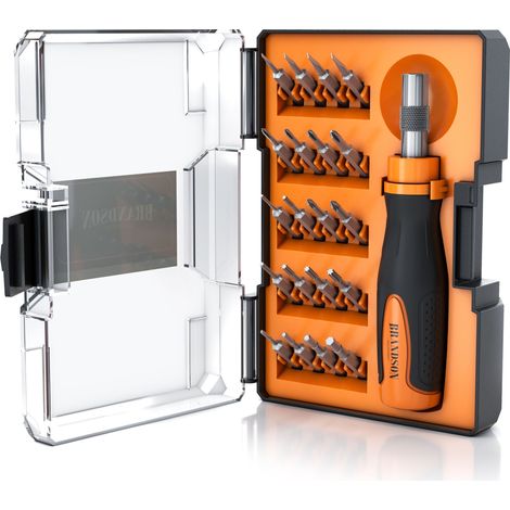 Brandson Schraubendreher Set 21 teilig Minibits 4 mm 5 32 Zoll - Schlitz Kreuzschlitz Sechskant Torx Feinmechaniker Set Schraubenzieher Satz (1/5)