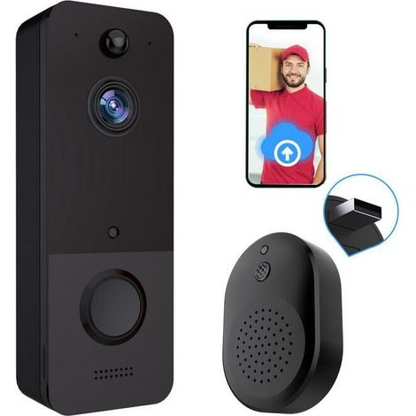 WIFI Doorbell Smart Home Wireless Phone Door Bell Camera Security Video Intercom 720P HD IR Night Vision (1/5)