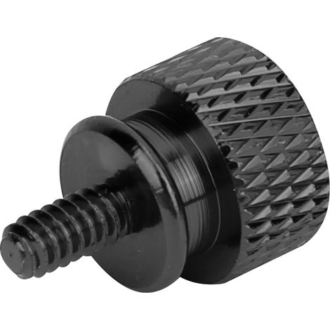 20-teiliges Set handfester Schrauben aus Aluminiumlegierung, Rändelschrauben, anodisch oxidiert, 6-32 Zähne (schwarz) (1/5)