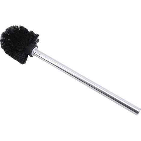 Brosse WC - Brosse WC à long manche - Brosse de nettoyage salle de bain - Brosse WC ménagère - Brosse WC en plastique et acier inoxydable - Brosse de nettoyage salle de bain - Noire (1/5)