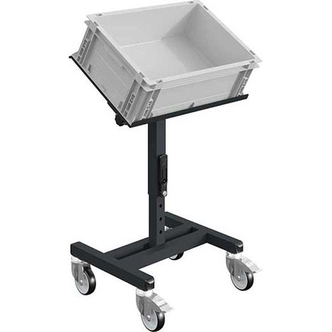 Kippbarer Behälterwagen - Platte 610x140mm - Anthrazitgrau - Eurobehälter - W020020011-GA
