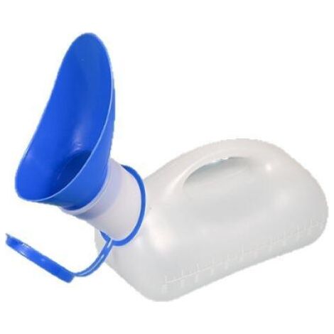 Urinoir Unisexe,Voiture Urinoirs de Toilette Etanches Bouteilles d'urine en Plastique Hommes et Femmes Pot de Chambre avec Couvercle et Entonnoir Pisse Debout pour Enfants Adulte Camping Voyage