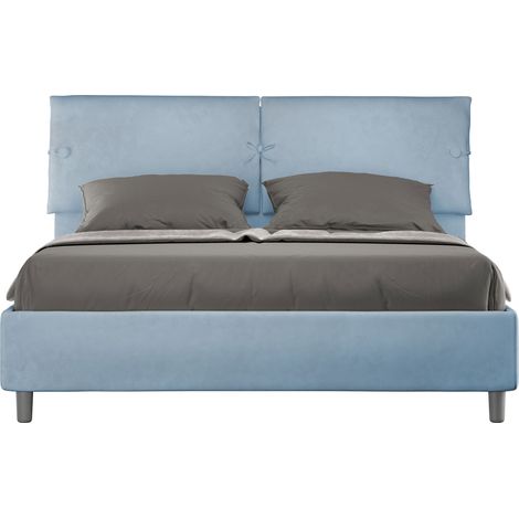 Letto Matrimoniale 160x190 cm Senza Rete Sleeper Azzurro (1/5)
