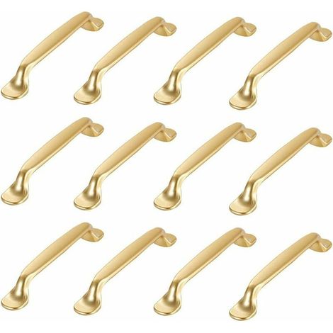 12 Stück goldene Möbelgriffe, goldene Küchenschrankgriffe, Schubladenschrankgriffe, Schlafzimmerschubladenschrankgriffe, goldene Küchenschranktürgriffe, Küchenmöbel mit Schrauben