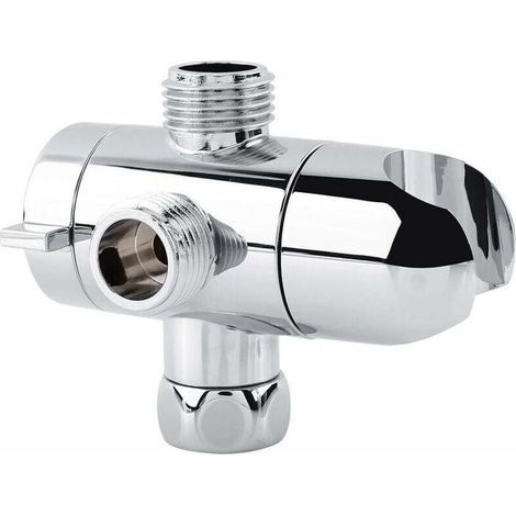 voies Inverseur Bras de douche pour douchette Combo Pomme de douche monté Vanne Fix Support de salle de bain (1/4)