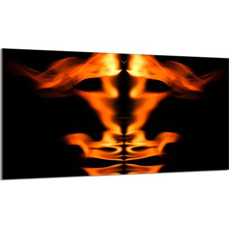 Plaque de protection en verre pour poêle 90x52 Feu (1/5)