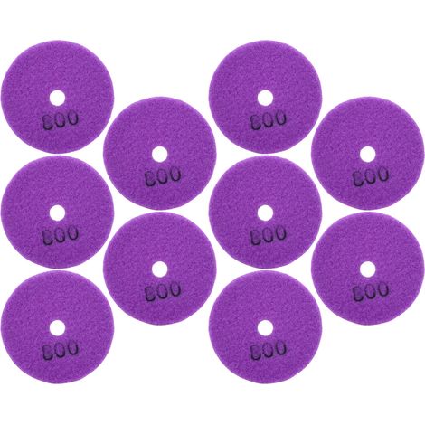 Lot 10 disques de ponçage diamant 800 grains 3 pouces pour polissage marbre et béton